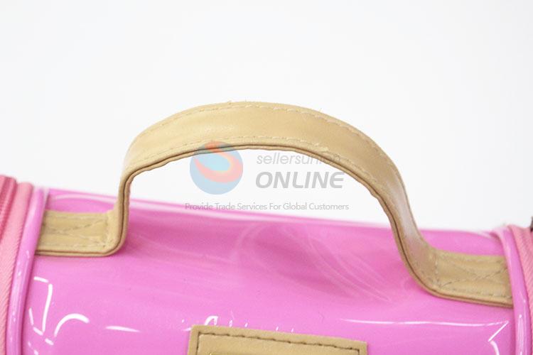 Wholesale Simple Pink Color Beauty Case Toiletry Bag Bath Wash Make up Bag