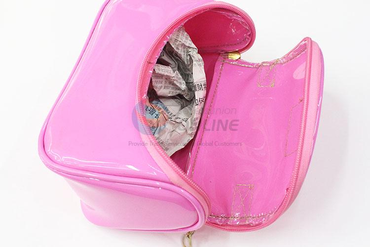 Wholesale Simple Pink Color Beauty Case Toiletry Bag Bath Wash Make up Bag