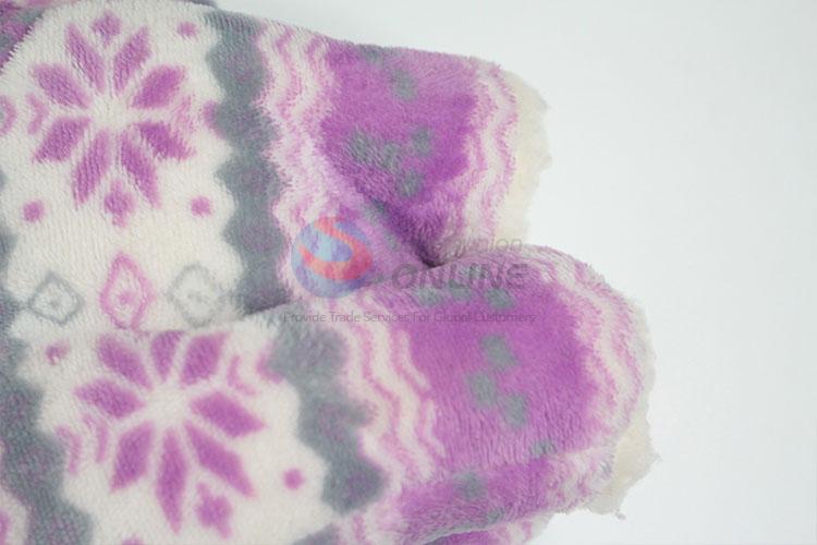 Factory price ethnic style indoor plush shoes