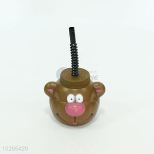 Cheap Price Monkey Shaped Plastic Cup with Straw