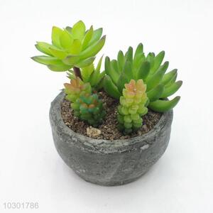 Cheap price artificial succulent plant pot round flowerpot