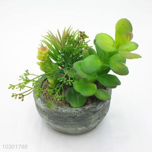 Lowest price artificial succulent plant pot round flowerpot