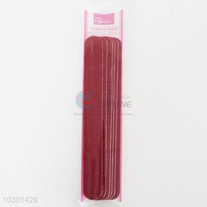 Wholesale top quality fashionable 6pcs red nail files