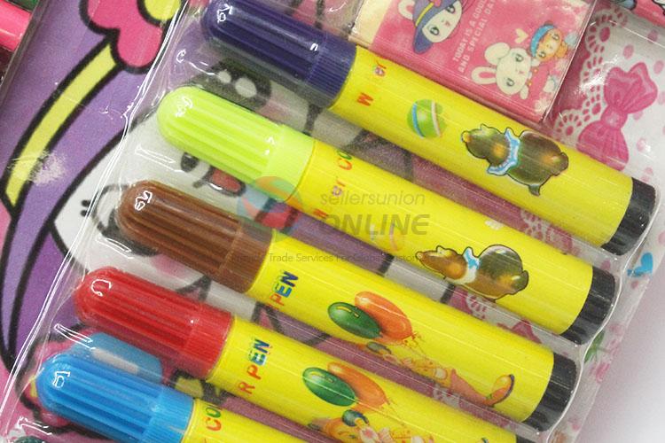 Hot-selling popular watercolor pen/pencil/pencil sharpener/eraser stationery set