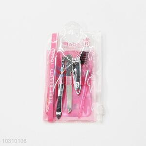 Cosmetic Manicure Set Nail Clipper/ Eyebrow Tweezers/ Nail File/ Comb for Girls
