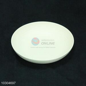 White Round <em>Bamboo</em> Fiber <em>Plate</em>