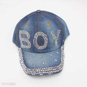 Fashion Boy Letter Rhinestone Denim Hat <em>Caps</em>