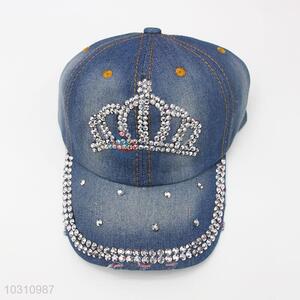 Promotional Cheap Fashion Rhinestone Denim Hat <em>Caps</em>