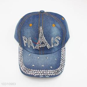 New Fashion Rhinestone Blue Denim Hat <em>Caps</em>