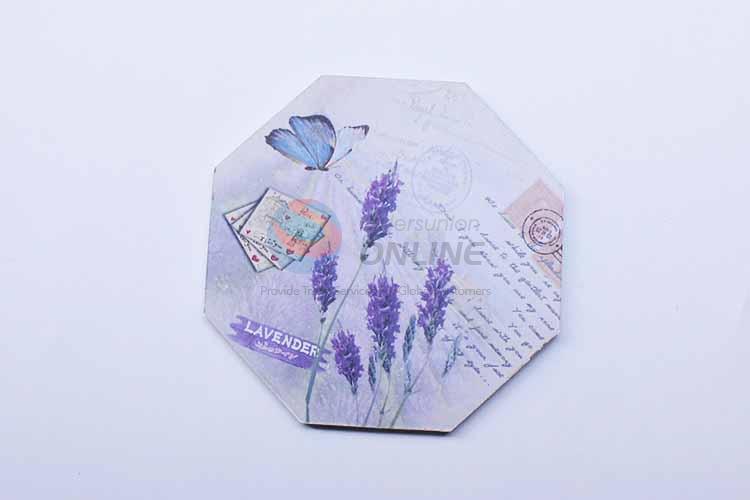Lavender Pattern Octagon Shaped Cup Mat/Cup Coaster
