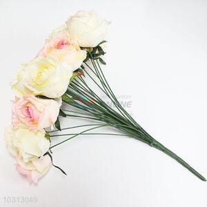 12 Heads Vivid Artificial Roses Flowers Festival Party Decorative Flower