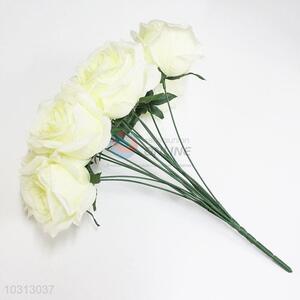 Beautiful 10 Pieces White Color White Rose for Wedding Decoration