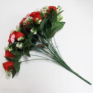 24 Pieces Red Rose Artificial Flowers for Wedding Decoration