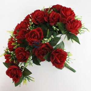 Vivid 36 Heads Red Roses Real Touch Flowers for Party Decoration