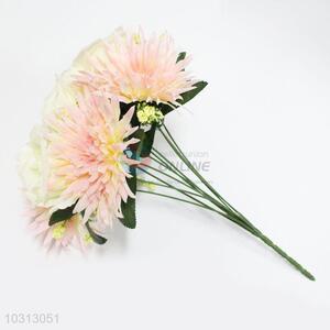 10 Heads Artificial Chrysanthemum and Roses Flowers for Wedding Decoration