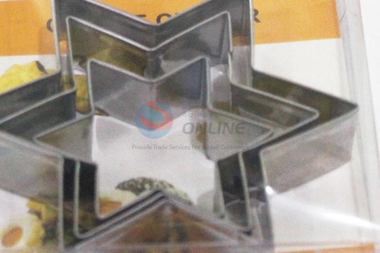 Wholesale cool star shape 3pcs biscuit moulds