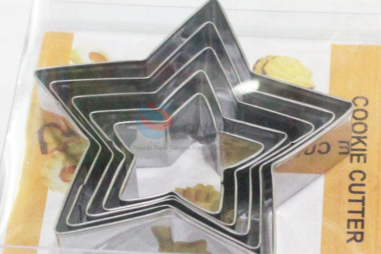 New product low price good star shape 5pcs biscuit moulds