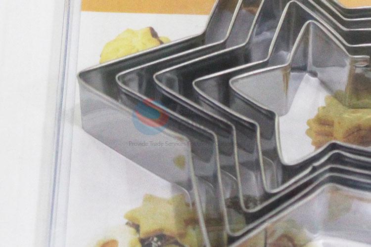 New product low price good star shape 5pcs biscuit moulds