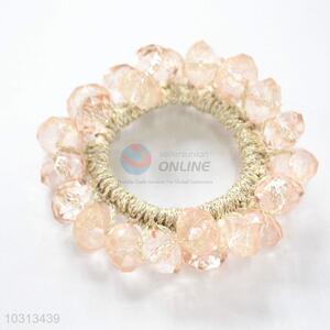 High sales promotional artificial crystal bead hair ring