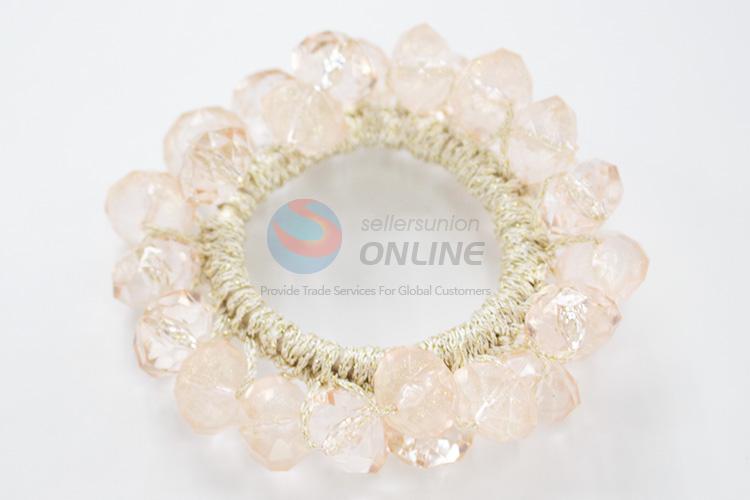 High sales promotional artificial crystal bead hair ring