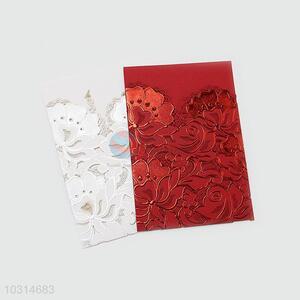 Laser Cut Hollow Wedding Invitation Card for Promotion