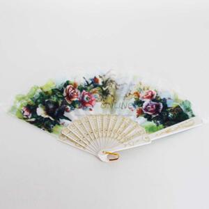 Flower Print Folding Hand Fans Designer