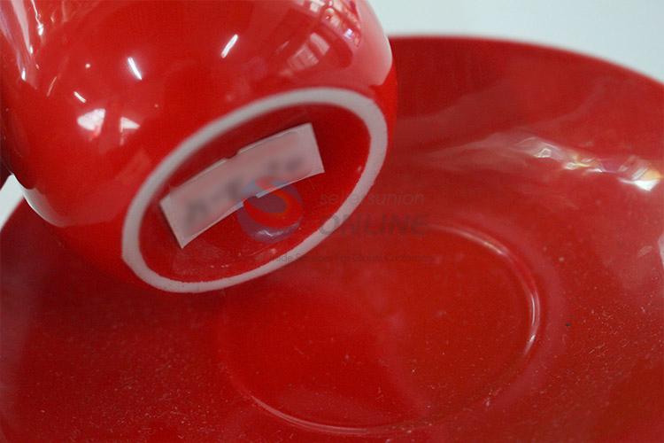 Unique Design Red Ceramic Cup Set