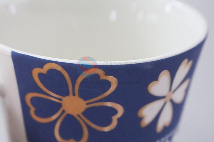 Good quality flower pattern ceramic cup