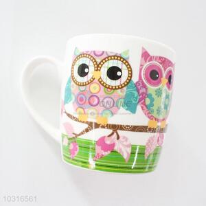Professional factory owl design ceramic cup
