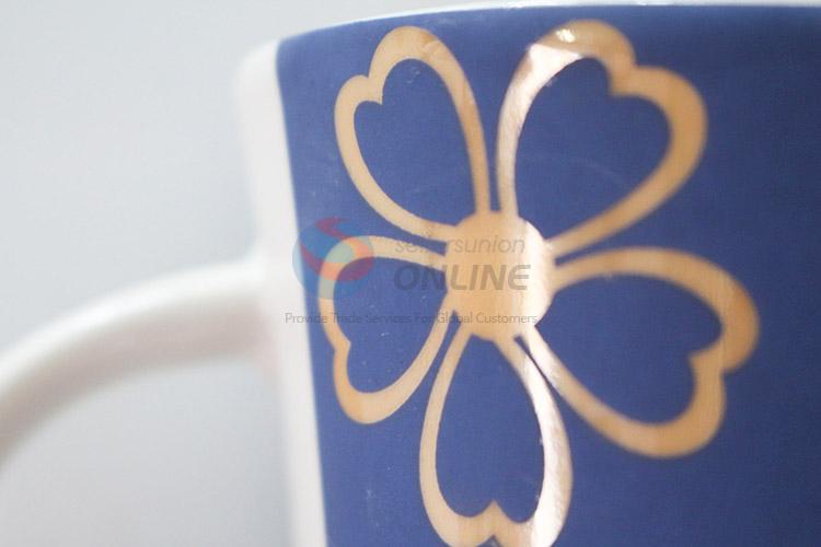 Good quality flower pattern ceramic cup