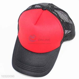 Black and Red Color Half Mesh Sport Hat
