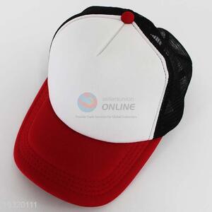 Red and White Color Summer Half Mesh Hat Casual Hats