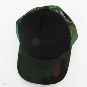 Dark Camouflage Army Hat Half Mesh Baseball Cap