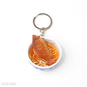 Delicious Noodle and Fish Design Key Chain for Sale