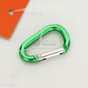 Green carabiner clip climbing carabiner