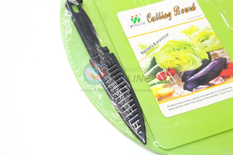 Great Elliptical PP Cutting Board with Knife for Sale