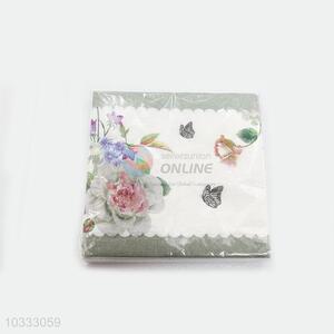 Nice Flower and Butterfly <em>Pattern</em> Square Paper Towel for Sale