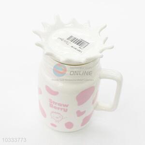 Creative Milk Design Ceramic Coffee Cup for Birthday Gift