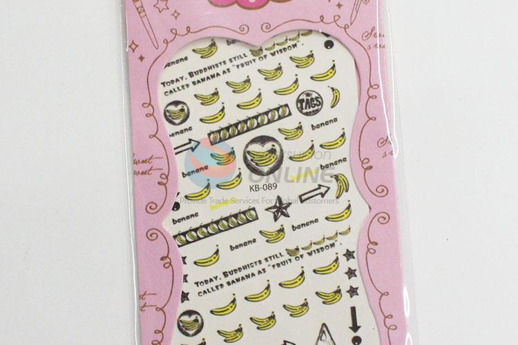 High sales banana nail sticker