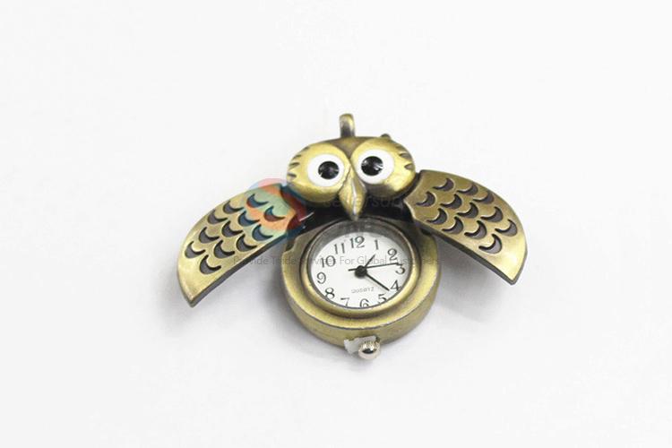 Factory promotional good quality owl pocket watch