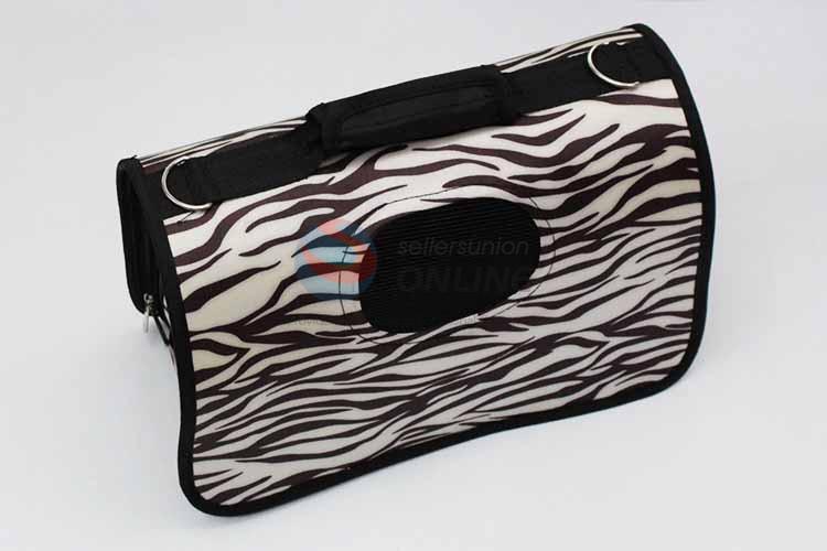 Zebra Pattern Portable Pet Bag