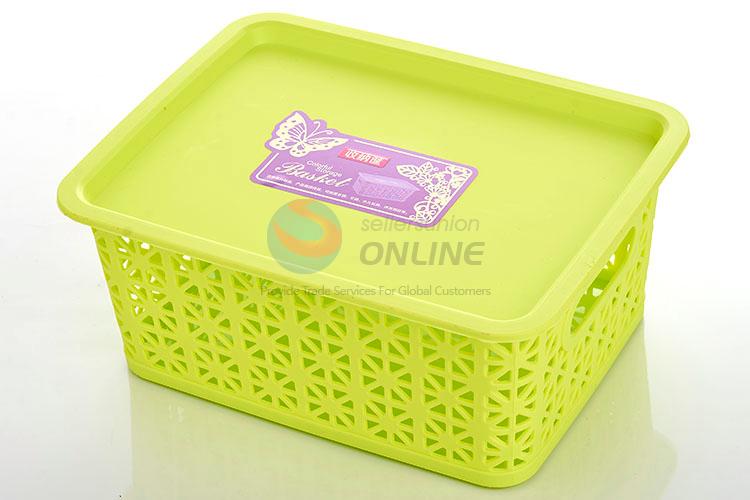 Best Price Plastic Storage Basket With Cover