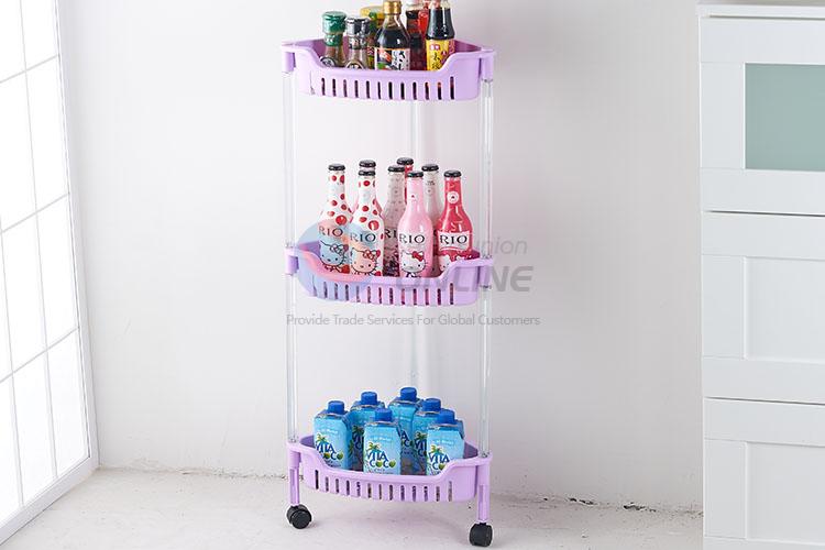 Popular Triangle Three Layers Storage Rack With Wheels