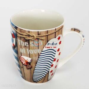 New Fashion Design White Ceramic Water Cup