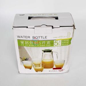 High quality fancy 5pcs glass water pot, cup