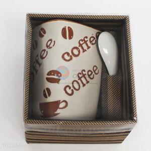 Ceramic Coffee Cup With Spoon