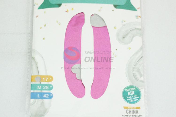17“爱心铝膜数字气球