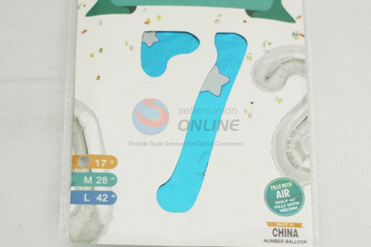 17“五星铝膜数字气球
