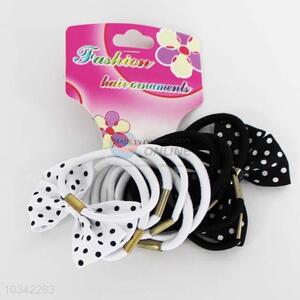Newly low price beautiful Black&white bowknot shape hair rings
