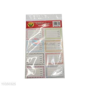 Wholesale cheap new label sticker name sticker